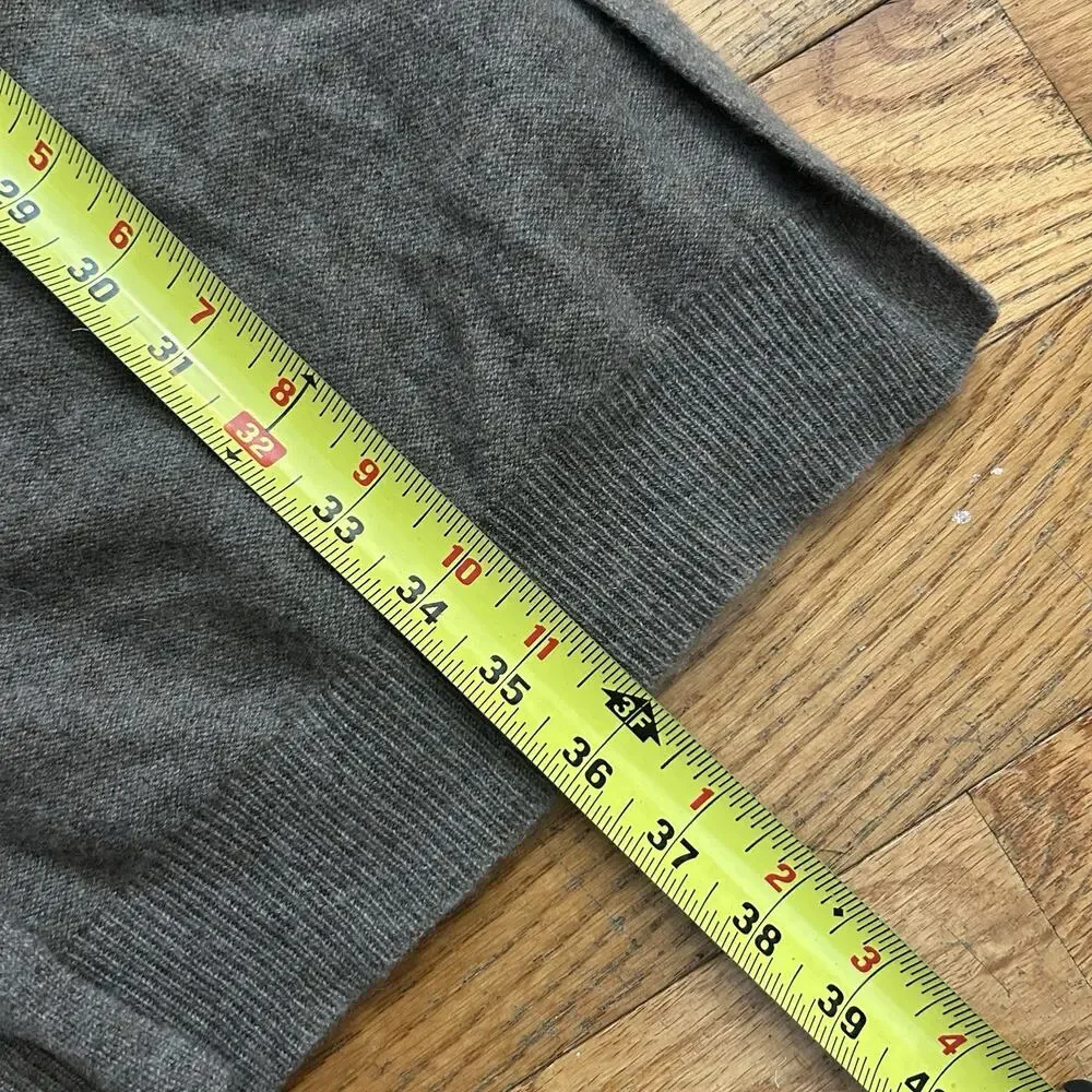 Tahari 100% 2 Ply Cashmere Knit Long Brown Scarf 11x72”